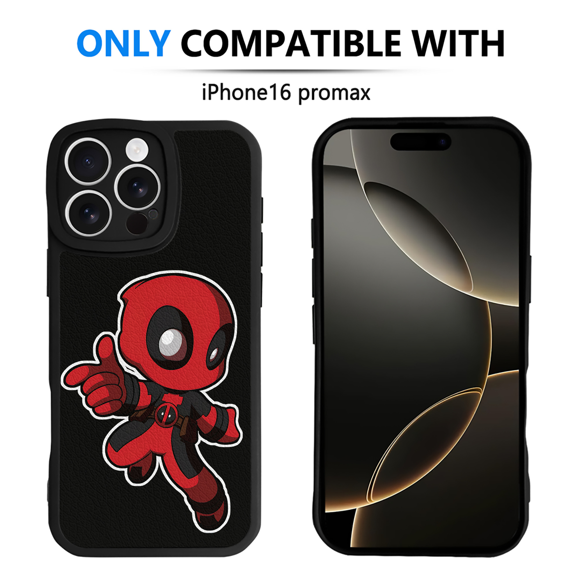 （画像用） Deadpool デッドプール 【iPhone 16シリーズ対応】シリコンスマホケース（レザー調） 材質：シリコン